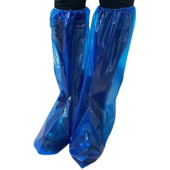 10 пар водонепроницаемые толстые пластиковые одноразовые бахилы для обуви с высоким верхом для женщин