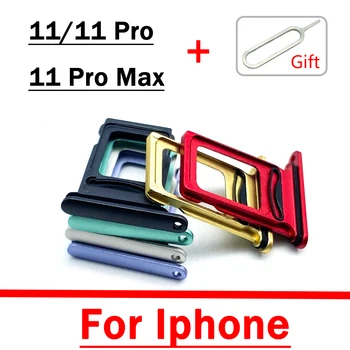 10 шт./лот, новый слот для лотка для SIM-карты, адаптер для адаптера, запасные части для Iphone 11 Pro Max, слот для держателя лотка для SIM-карты, слот