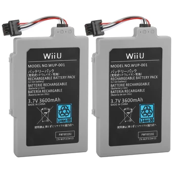 2 шт. Перезаряжаемый Длительный срок службы 3600 мАч 3,7 В ARR-002Аккумулятор для геймпада Nintendo Wii U