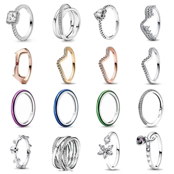 2023 Новые 925 серебряные кольца с сердцем осьминога подходят для европейских бусин подвески оригинальный браслет Pandora для женщин DIY Модные ювелирные изделия