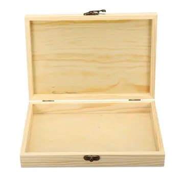 250x170x40 мм Аксессуары для сигар Простая перекидная коробка для сигар Упаковка Прямоугольный деревянный футляр Портативное хранение Ящики из натурального дерева