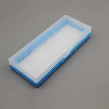2PCS Портативный лабораторный пластиковый микроскоп ABS Чехол для хранения слайдов Диспенсер Коробка 50 шт. Держатель пустых слайдов