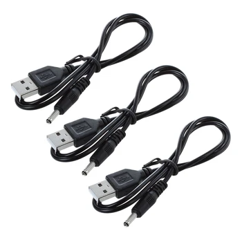 3 шт. 3,5 мм x 1,3 мм Черный USB-кабель Зарядное устройство Шнур питания