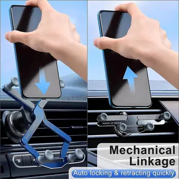 360 ° Ручка Версия Anti Shake Невидимый вращающийся автомобильный держатель телефона для приборной панели и вентиляционного отверстия в автомобиле
