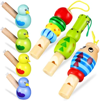 7 шт. Деревянные свистки для животных Игрушки Свистки для птиц Детские развивающие игрушки Музыкальные игрушки Подарки на день рождения