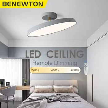 BENEWTON Светодиодный потолочный светильник с регулируемой яркостью 220VRemote Control Lamp Естественный свет Ультратонкие современные светодиодные светильники для Living Roo