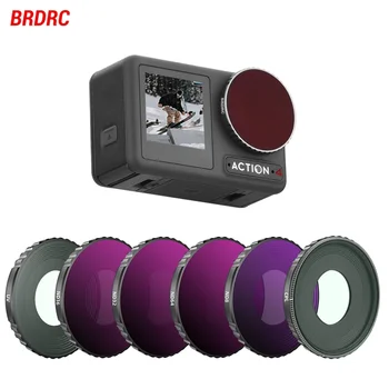 BRDRC UV CPL ND8 Фильтры для объектива Osmo Action 4 Камера Набор фильтров нейтральной плотности Оптическое стекло Аксессуары для спортивных камер