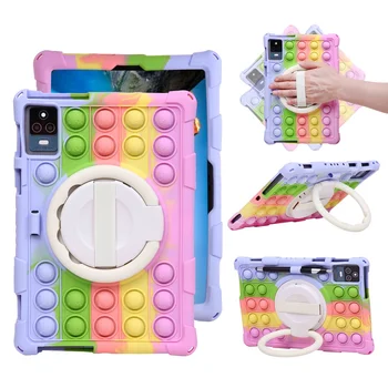 Bubble Toys Мягкий силиконовый детский безопасный чехол для itel Pad 1 для планшета ITEL Pad 1 10,1-дюймовый 2023 Вращающаяся подставка для планшета