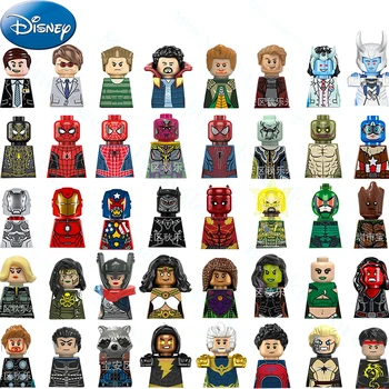 Disney Строительные блоки Marvel Bricks Доктор Стрэндж Дэдпул Капитан Америка Росомаха с оружием Детские игрушки Подарки на день рождения