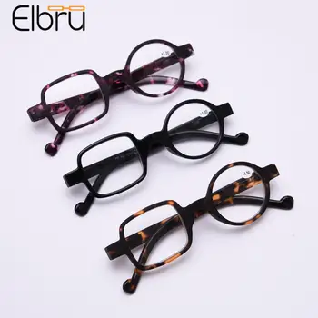 Elbru Ретро Нерегулярные очки для чтения Женщины Мужчины Круглые и квадратные очки для пресбиопии Очки унисекс Гиперметропия 0+1+1.5+2+2.5+3+3.5