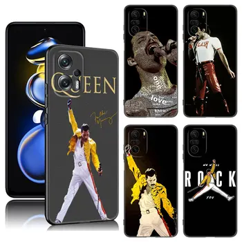Freddie Mercury Queen Черный силиконовый чехол для телефона Xiaomi POCO X3 X4 NFC F5 M3 M4 M6 X5 X6 Pro F3 F4 GT 5G C55 C65 M5