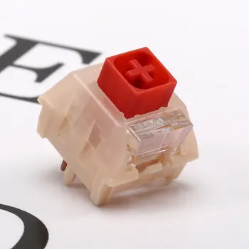 Kailh Переключатель пудинга из красной фасоли RGB SMD 5-контактный переключатель 45 г Световодный столб с линейной осью Индивидуальный материал механической клавиатуры POM