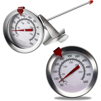 LMETJMA 20 30 40 см Термометр для жарки во фритюре с мгновенным считыванием Термометр для приготовления мяса на ножке из нержавеющей стали JT123