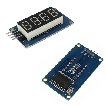 TM1637 Модуль светодиодного дисплея для Arduino 7 Сегмент 4 бита 0,36-дюймовые часы RED Anode Digital Tube Four Serial Driver Board Pack