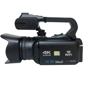Wifi 4k видеокамера цифровая для видеоблога Прямая трансляция со светодиодной подсветкой