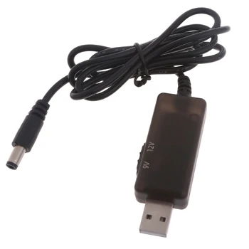 Y1UB USB-кабель напряжения Шнур питания от 5 В до 9/12 В для WiFi маршрутизатора Вентилятор Лампы Камера