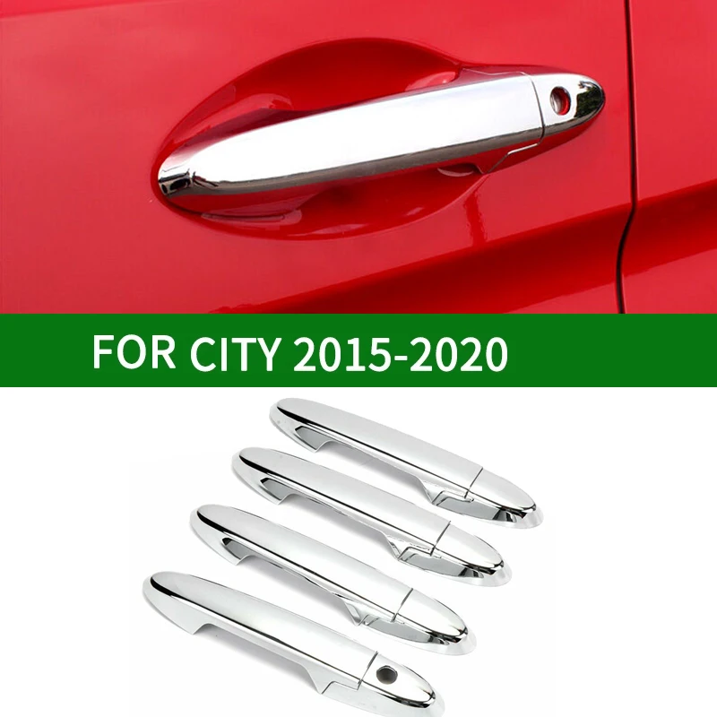 хромированная накладка на крышку наружной боковой дверной ручки автомобиля для Honda CITY 2015-2020