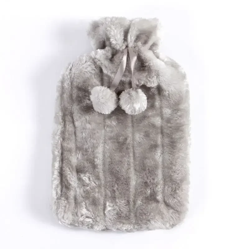 1PC 2L Съемная сумка для грелки с горячей водой Плюшевый чехол Зимний защитный чехол Теплосберегающие чехлы Мягкие теплые портативные обезболивающие