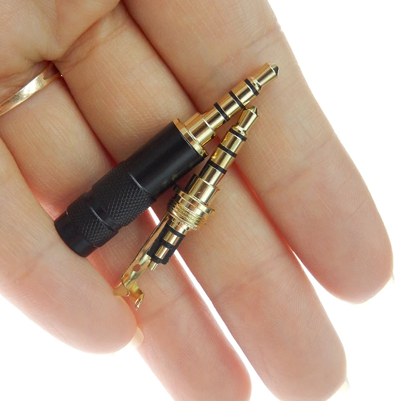 1 шт./лот 3,5 мм аудиоразъем 4-полюсный 3-полюсный разъем для наушников штекер для ремонта наушников кабель пайки провод DIY AUX 3,5 Jack Адаптер