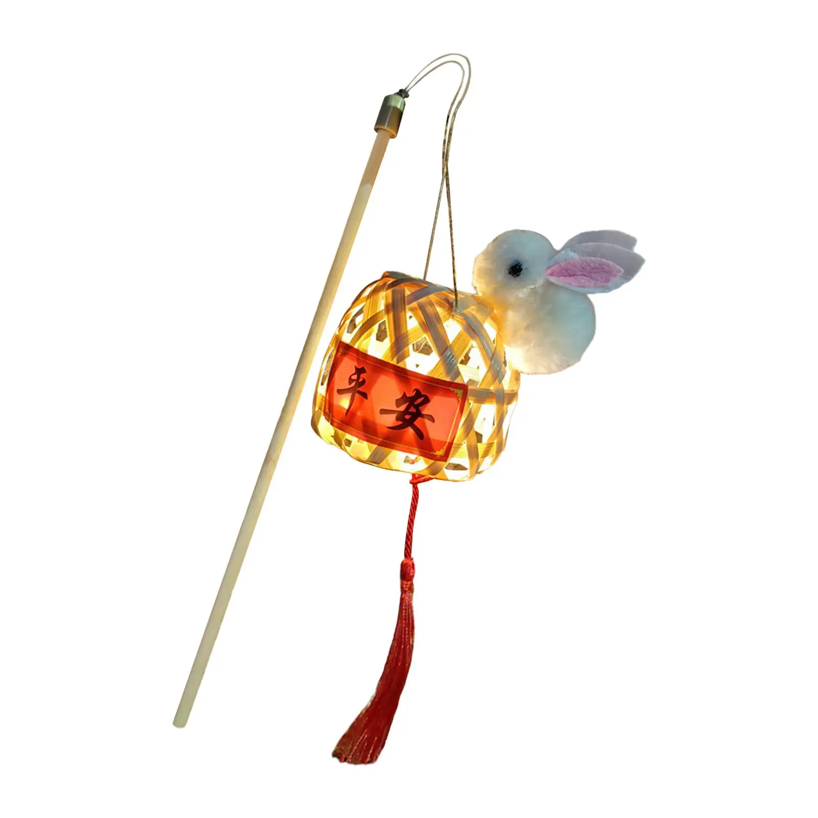 Портативный бамбуковый китайский фестиваль кролик фонарь многоцелевые ремесла весенний фестиваль фонарь традиционный для детей