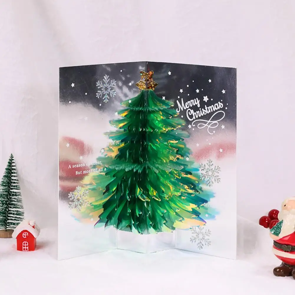  Инновационная рождественская открытка Красивая яркая рождественская поздравительная открытка 3D Изысканная рождественская открытка для детей Фестивальная открытка