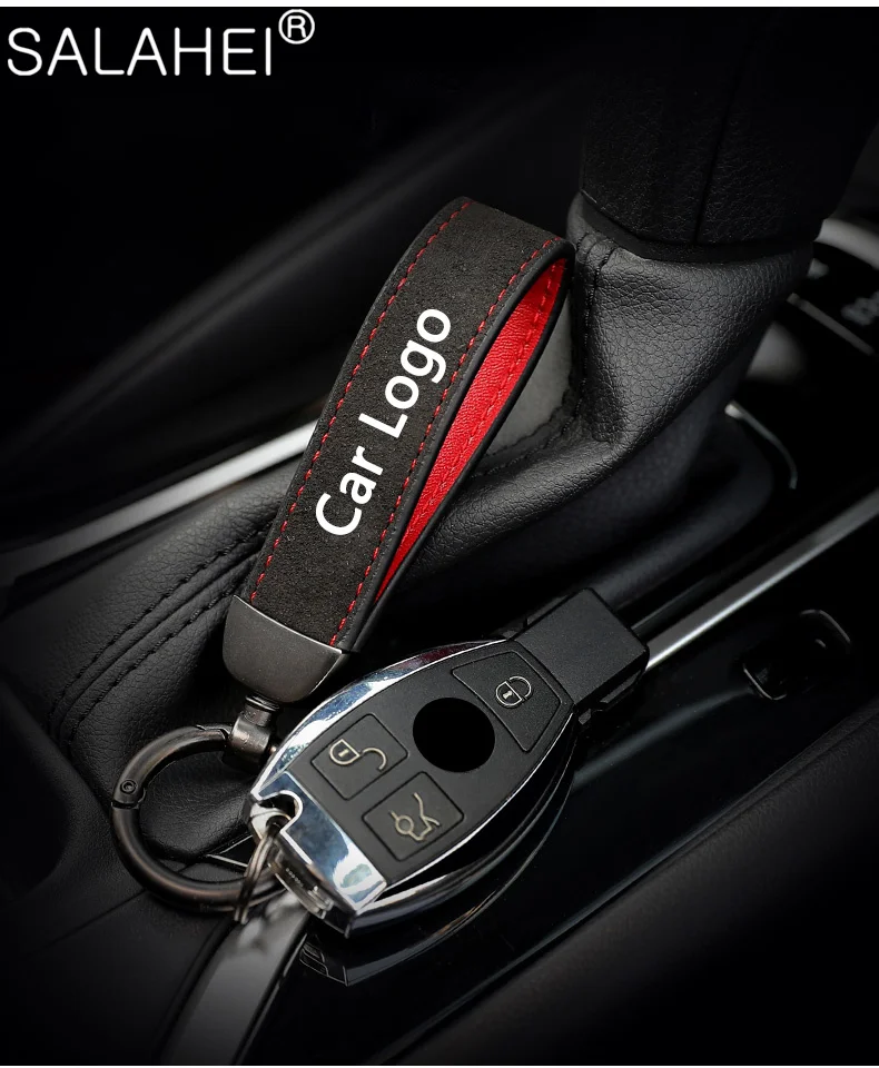 замша кожа автомобиль стайлинг эмблема брелок металлический брелок кольца для ключей для Honda Fit CRV Civic Mugen с логотипом CAR Брелок Аксессуары