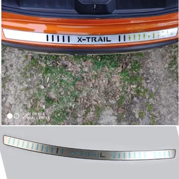  авто ассекоры дверь порог задний бампер протектор порог багажник накладка на протектор для 2014-2015 2016 2017 2018 2019 Nissan X-trail T32