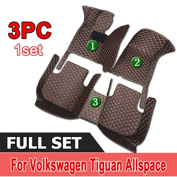 Автомобильные коврики для Volkswagen Tiguan Allspace LWB 2017~2022 7-местная кожаная не компьютерная коробка под сиденьем водителя Автомобильные аксессуары