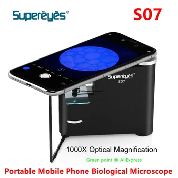 Биологический микроскоп для мобильного телефона S07 HD Качество изображения 1000X Оптический карманный карманный внешний универсальный микроскоп