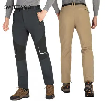 Брюки походные походные мужские штаны плюс бархат утолщение на открытом воздухе спортивные походные штаны армейские тактические мужские брюки