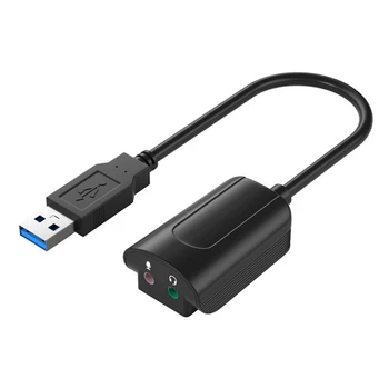 Внешняя звуковая карта USB Адаптер звуковой карты USB 7.1 Виртуальный канал с кабельным микрофоном Интерфейс 3,5 мм Звуковые карты