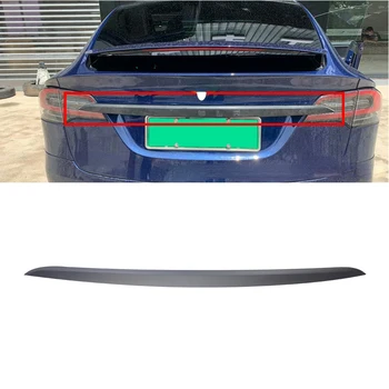 Для Tesla Model X 2016-2019 Матовый карбон Настоящий карбон Крышка задней крышки багажника Отделка Автомобильные аксессуары