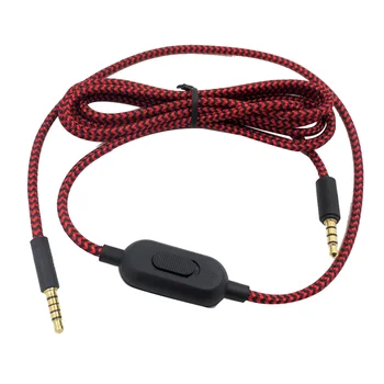 Запасной кабель-удлинитель в оплетке для игровой гарнитуры G433 G233 G Pro X с зажимом для регулировки громкости