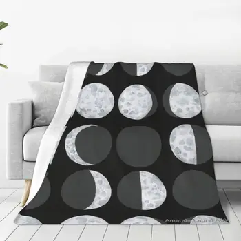 Карта фаз луны Темное одеяло Покрывало на кровати Девочки Покрывала для детей