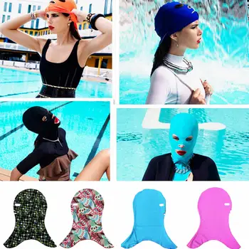 Крышка для плавания Водонепроницаемая солнцезащитная маска для матери Устойчивая к ультрафиолетовому излучению шапочка для плавания Снорклинг Дайвинг Facekini
