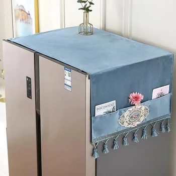  Крышка холодильника в европейском стиле Большая двухдверная крышка холодильника Пылезащитная крышка моющаяся однодверная крышка холодильника