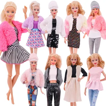 Кукольная одежда Платье ручной работы для Барби Модное пальто Топ Брюки Одежда Для Барби Куклы Одежда Кукла Аксессуары Игрушка для девочки