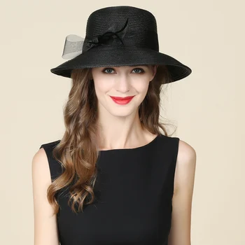Леди Рыбацкая шляпа Fedoras Женская мода Солнцезащитная шапка для девочек Анти-ультрафиолетовая солнцезащитная шапка Складной солнцезащитный козырек B-8723