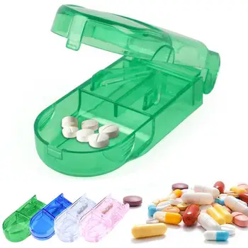 Лекарство Резак для таблеток Коробка для хранения таблеток Разделитель для лекарств Хранение Медицинский резак Таблетка Таблетка C Случай Медицина N4I2