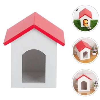 Модель мини-дома Миниатюрная деревянная модель домика для щенков Миниатюрная мебель для дома Модель дома