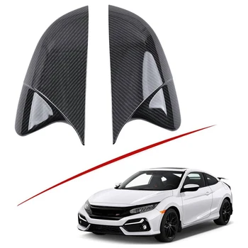 Накладка на крышку бокового зеркала, для Honda Civic 2016-2020 Крышки зеркала заднего вида, стиль из углеродного волокна