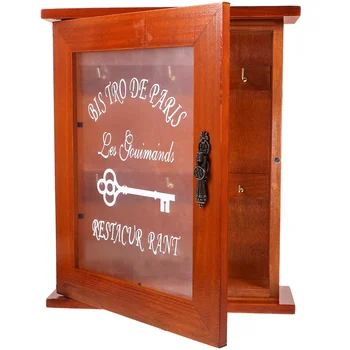  Небольшой деревянный шкаф Настенный органайзер для ключей Винтажный декоративный деревянный держатель для ключей
