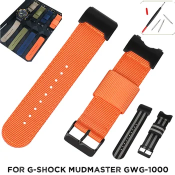 нейлоновый браслет для Casio G-Shock Mudmaster GWG-1000 Ремешок для часов Gshock GWG1000-1A Спортивный холщовый ремешок для часов с инструментом