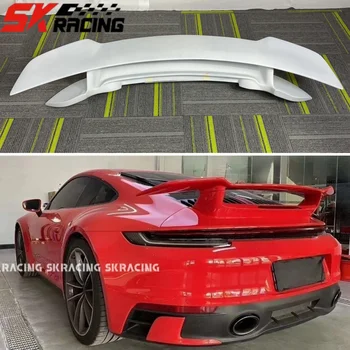 Неокрашенный задний спойлер багажника Крыло для Porsche Carrera 911 992 Внешние обвесы Автомобильные аксессуары Автомобильные модификации Запчасти