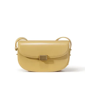 Подмышечные женские сумки с седлом Ежедневное использование Bolsas Feminina Мягкая кожа Bolsos Mujer Золотая пряжка Сумки Ретро однотонная сумка