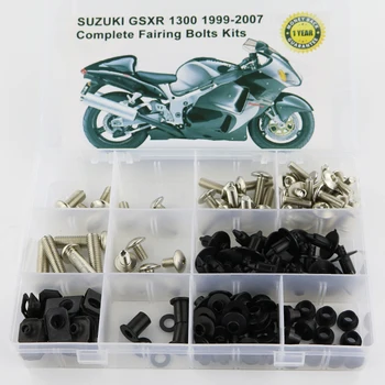 Подходит для Suzuki GSX1300R 1999 2000 2001 2002 2003 2004 2005 2006 2007 Мотоцикл Полный Обтекатель Болты Комплект Зажимы Винты