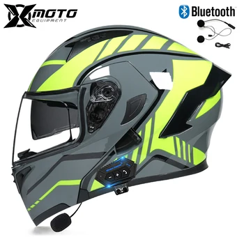 Полнолицевые шлемы для мотоциклов Электрический мотоцикл Безопасный шлем Аксессуар для мотоцикла Bluetooth-наушники