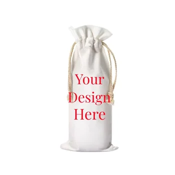 Пользовательские сумки для винных бутылок Персонализированная сумка на шнурке Уникальные сумки Новоселье Подарки Хозяйка День рождения Рождественский подарок для нее / она