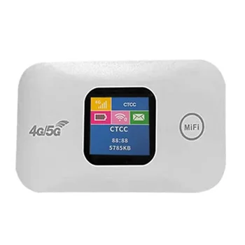 Портативный маршрутизатор 4G WiFi MiFi 150 Мбит/с Автомобильный мобильный WiFi Беспроводная точка доступа Цветной экран со слотом для SIM-карты Поддержка 10 пользователей