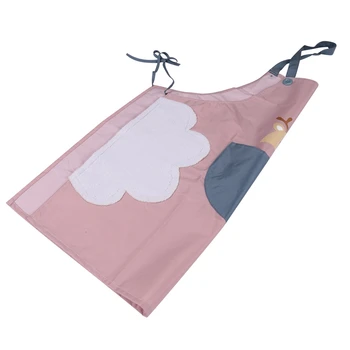  Прекрасные фартуки из розового оленя для женщин с карманами 2 боковые коралловые бархатные полотенца Водонепроницаемые и маслостойкие